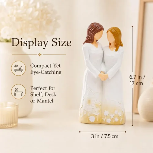 Vista 3 de Regalo para hermana para mujer, regalo de figuras para hermana, regalo de amistad, Navidad, Acción de Gracias, para hermanas, mejores amigas, mujeres