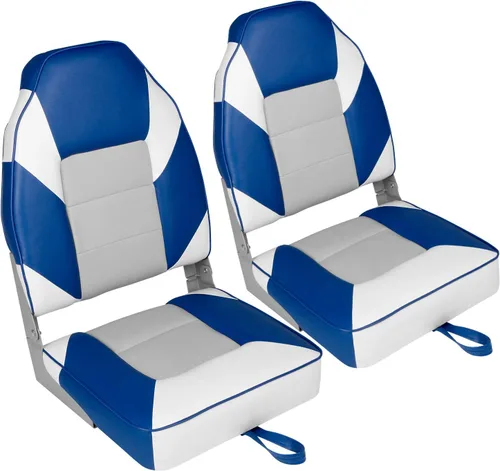 Vista 9 de Leader Accessories Un par de asientos plegables Elite para barco de pesca con respaldo bajo/alto (2 asientos)