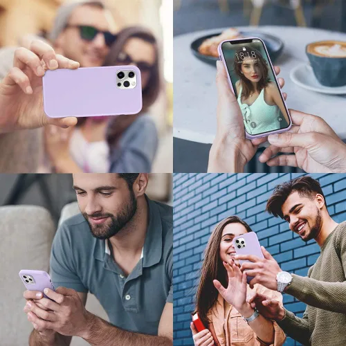 Vista 7 de DTTO Funda compatible con iPhone 12/12 Pro, a prueba de golpes, de silicona [serie Romance] [protección mejorada de cámara y pantalla] con cojín