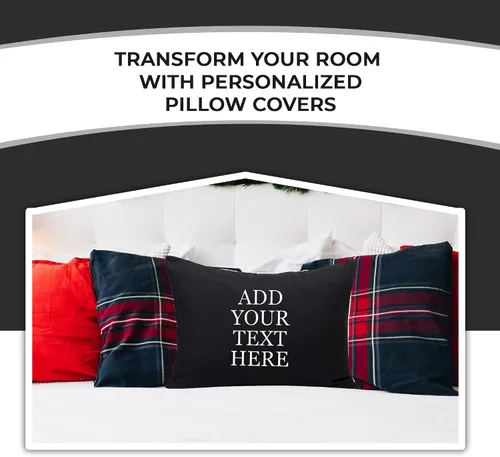 Vista 5 de Personalized Passion Fundas de almohada tamaño King (20 x 40 pulgadas), fundas de almohada suaves y acogedoras con cierre de sobre con nombre Negro