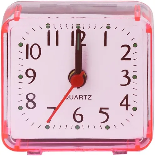 Vista 8 de Reloj despertador cuadrado compacto aumento de repetición, accesorio para suministros de despertador de oficina en casa, reloj de pared, silencioso