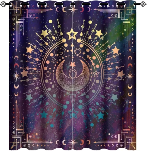 Vista 14 de Cool King of The Forest - Cortinas opacas con diseño de tigre anime, fantasía, animal, fuego, tigre, hielo, con ojales, ahorro de energía, 2