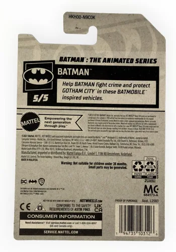 Vista 2 de Hot Wheels Batman The Animated Series, Batman 5/5 [Púrpura] 169/250