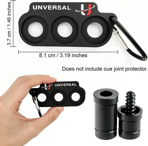 Vista 2 de MIUPOO Soporte protector de junta de taco para billar Snooker Negro