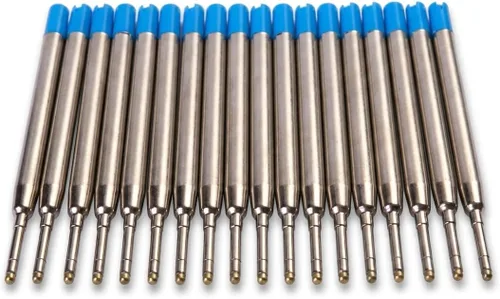 Vista 10 de Paquete de 20 repuestos de bolígrafo compatibles con TikiPen Black and Blue Parker. Tinta alemana de escritura suave y punta media de 0.039 in