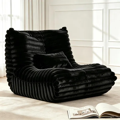 Vista 32 de YVDNHP Puf de espuma viscoelástica, sofá Fireside Togo con almohada
