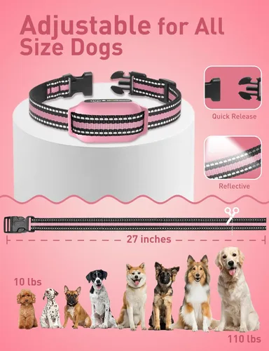Vista 7 de Collar de entrenamiento para perros sin choque, collar vibratorio para perros pequeños, medianos y grandes, sin golpes, sin puntas