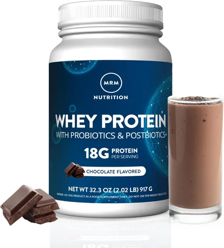 Vista 12 de MRM Nutrition Proteína de Suero - Sabor Chocolate, Proteína de Suero Aislada y Concentrada Microfiltrada, 16 Diferentes Cepas de Probióticos, BCAAs