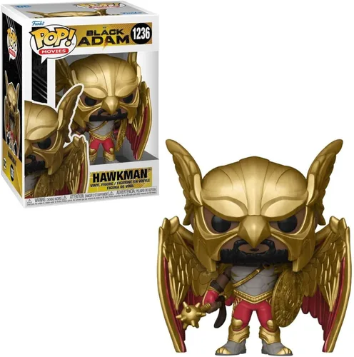 Vista 6 de POP DC Heroes: Black Adam - Figura de vinilo Hawkman Funko (paquete con funda protectora de caja compatible), multicolor, 3.75 pulgadas