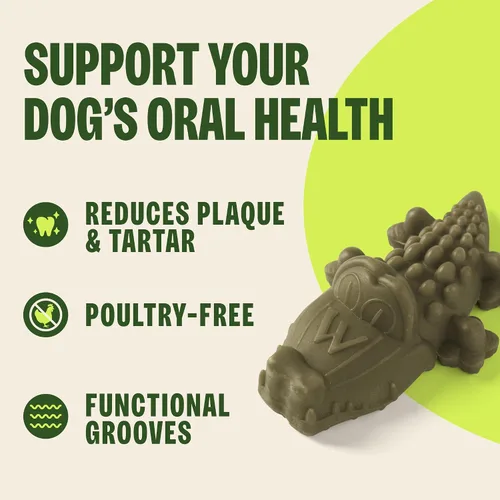 Vista 4 de WHIMZEES Wellness Alligator - Golosinas dentales para perros, masticables naturales, tamaño pequeño, (24 unidades)