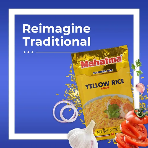 Vista 3 de Mahatma - Mezcla de arroz amarillo, arroz de grano largo, arroz para estufa o microondas, sin gluten y kosher en 20 minutos, 5 onzas, paquete de 12
