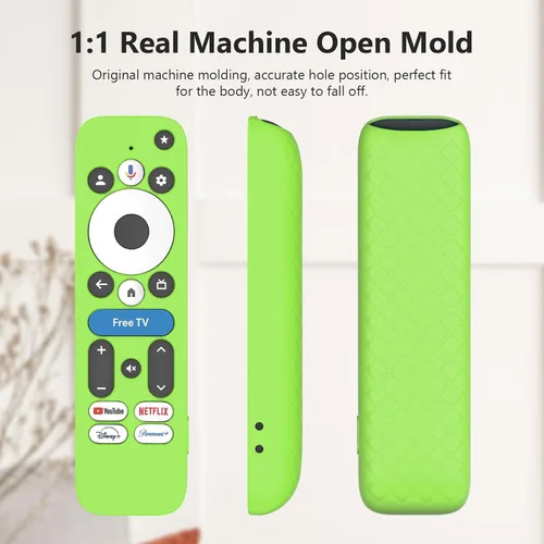 Vista 3 de Funda para Onn Google TV 4K Pro Remote Control 2025, funda de protección completa con cordón, funda de silicona suave para control remoto Onn Google