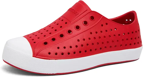 Vista 15 de FLIOZY Zuecos de jardín impermeables para hombres y mujeres, zapatos ligeros y transpirables de EVA sin cordones, cómodos y antideslizantes, calzado