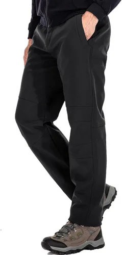 Vista 9 de Jessie Kidden Pantalones de senderismo impermeables para hombre, para exteriores, nieve, esquí, pesca, forro polar, aislados, pantalones de invierno