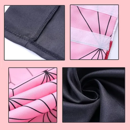 Vista 7 de colarm Nezuko Costume, Cosplay Suit, Nezuko Cosplay Uniform for Girls Kids Women,for Halloween, Theme Party, Cosplay Show