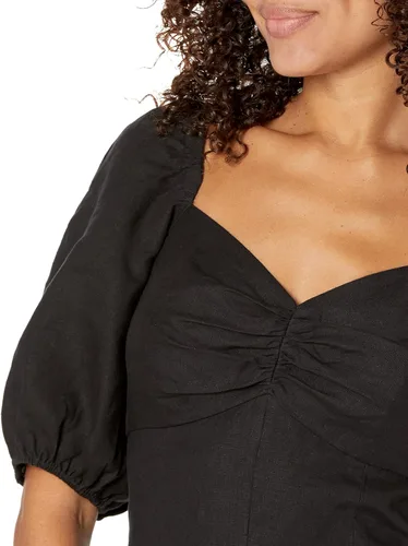 Vista 3 de The Drop Minivestido de lino Nala Twist Front para mujer