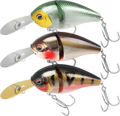Vista 11 de TRUSCEND Swimmax - Señuelos de pesca fáciles de atrapar con ganchos BKK, ondulación, vibración, traqueteo y gorgoteo para más mordeduras, cebos