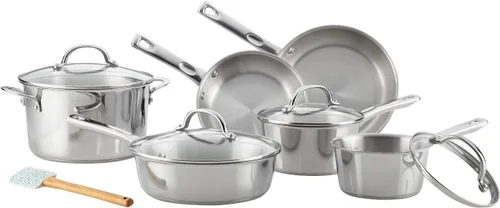Vista 2 de Ayesha Curry Kitchenware Juego de utensilios de cocina Home Collection de 11 piezas (acero inoxidable)