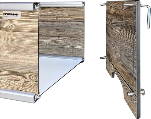 Vista 4 de Cama de jardín elevada (36 x 12 x 14 pulgadas) resistente a la intemperie, maceta para exteriores con drenaje para camas de verduras, jardinería