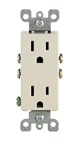 Vista 11 de Receptáculo Leviton doble de 15 A y 125 V, toma de tierra, Blanco, M02-5325-WMP, 125.00 volts 2-Blanco