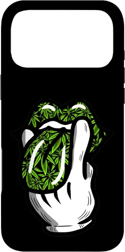 Vista 22 de Lick Smoke Weed Leaf Pattern Marihuana 420 Cannabis Pot Gift Case para iPhone 17