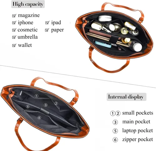 Vista 5 de Bolso de mano LoZoDo con asa para mujer, bolso de bandolera, bolso de compra