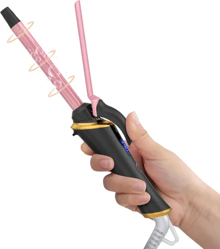 Vista 13 de Ukliss Mini rizador de 1/2 pulgada, rizador de barril pequeño de viaje para cabello corto y flequillo, calor rápido de 30 segundos, 5 ajustes