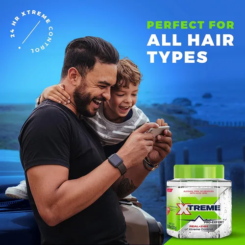 Vista 5 de Xtreme Pro-Expert - Gel transparente para el cabello, sin alcohol, control extremo las 24 horas con aloe vera, tarro de 8.81 onzas (paquete de 24)