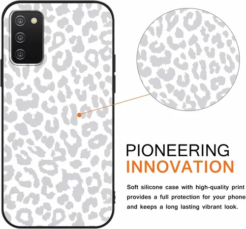 Vista 2 de Pack de 2 fundas con estampado de guepardo para Samsung Galaxy A03s 4G de 6.5", fundas de diseño de patrón de leopardo de lujo, de silicona suave
