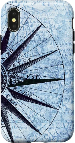 Vista 5 de Nautical Map Phone Case Vintage Ocean Maps Boat Captain Gift Case for iPhone 17