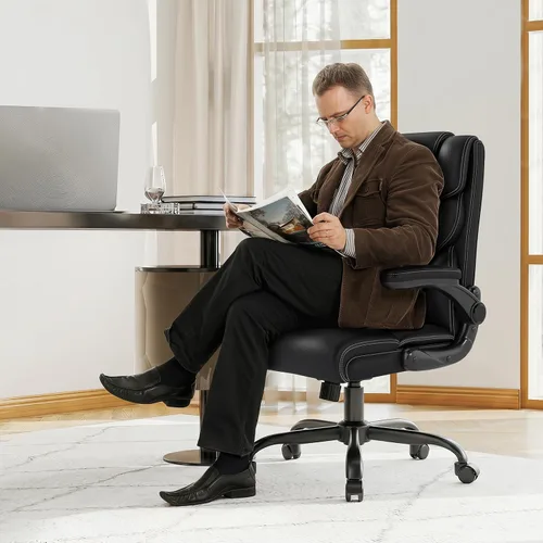 Vista 7 de Executive Office Chair with Flip-up Armrests,Ergonomic Computer Desk Chairs