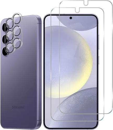 Vista 9 de BIGFACE Protector de pantalla de vidrio templado para Galaxy S24 Ultra + protector de lente de cámara [2 + 2 unidades] [compatible con fundas]