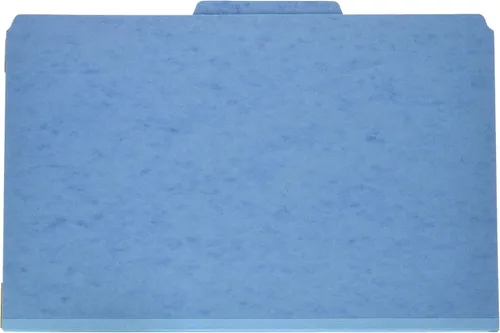 Vista 7 de Carpetas de clasificación azules Smead para documentos, tamaño carta, expansión de 2 pulgadas, 2 divisores, tablero prensado duradero para archivos