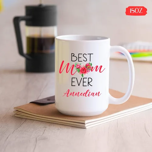 Vista 5 de Taza personalizada para mamá, taza de café personalizada con nombre, idea de regalo para mamá, regalo para mamá, taza para mamá, taza para mamá