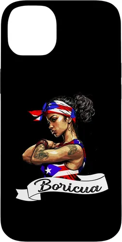 Vista 15 de Funda para iPhone 16 chica puertorriqueña Boricua Puerto Rico Flag Pride Mujer