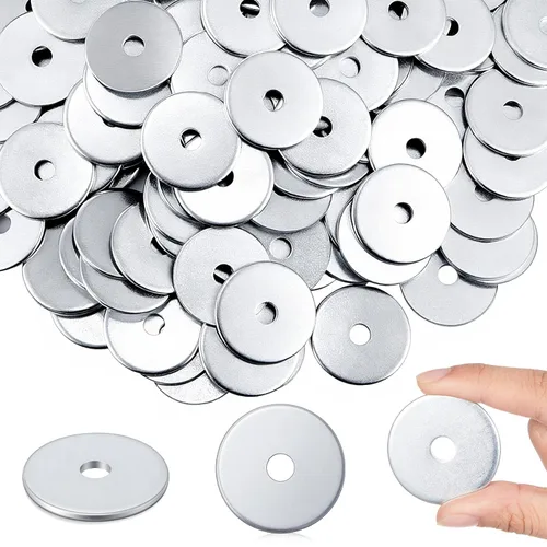 Vista 15 de Yaocom 200 Pieces 1/4" x 1-1/4" Zinc Fender Washers Thickness 1mm Fender Washers for Wood and Wet Environment