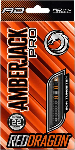Vista 4 de RED DRAGON Amberjack Professional Darts Set - 90% Tungsten Darts with Flights & Shafts - Available in Multiple Barrel Designs, Soft Tip 18g and