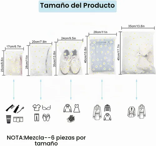 Vista 3 de 30 bolsas de almacenamiento de viaje para ropa, bolsas Ziplock de plástico