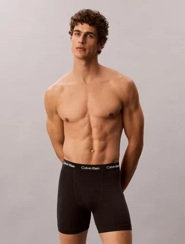 Vista 3 de Calvin Klein Calzoncillos tipo bóxer elásticos de algodón para hombre (3 unidades)