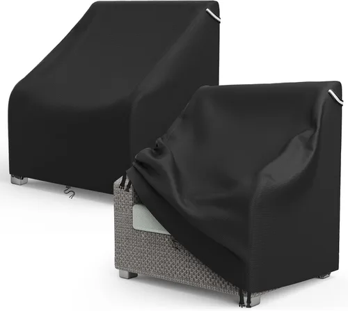 Vista 9 de AKEfit Fundas para sillas Adirondack para patio, paquete de 2 unidades, para sillas impermeables de hasta 29 pulgadas de ancho x 30 pulgadas