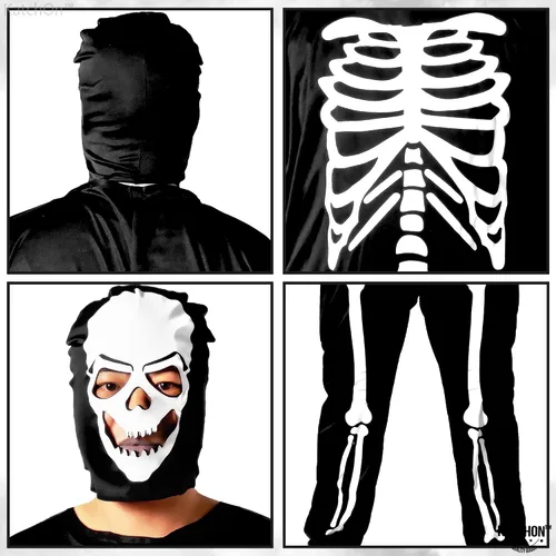Vista 5 de KatchOn, Halloween Skeleton Costumes for Men - Halloween Costumes Halloween Jumpsuits for Men Skeleton Men Bodysuit