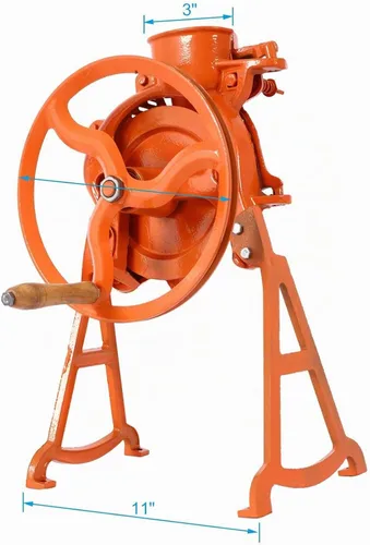Vista 5 de Desgranadora manual de maíz resistente con soporte y volante, construcción de acero, herramientas de eliminación de maíz para trituradora de maíz