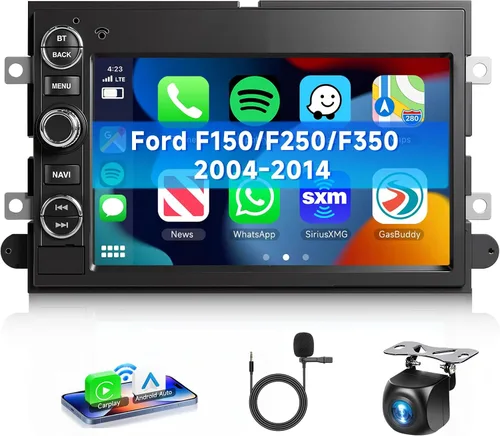 Vista 8 de 2+64G Android 13 Radio de coche estéreo para Ford F150 F250 F350 2004-2014, 7 pulgadas 1080P pantalla táctil estéreo de coche con CarPlay
