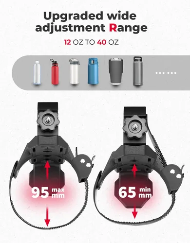 Vista 3 de KEMIMOTO Portavasos para bicicleta, soporte para botella de agua de hasta 28 onzas de capacidad para manillar de bicicleta, soporte para bebidas