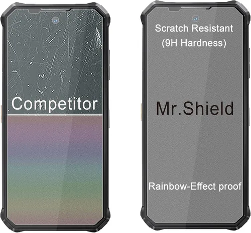 Vista 5 de Mr.Shield [Paquete de 3] Protector de pantalla para Oukitel WP21 / WP21 Ultra [vidrio templado] [vidrio japonés con dureza 9H] Protector de pantalla