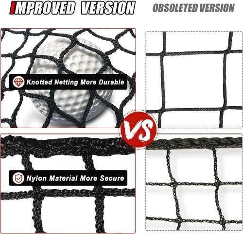 Vista 5 de Sports Netting - Heavy Duty Ball Net for Golf, Baseball, Hockey, Soccer