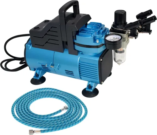 Vista 4 de Master Airbrush Compresor de Aire Súper Potente de 1 HP con Tanque de Almacenamiento Extra Grande de 9 L, Modelo TC-626 - Profesional de Alto