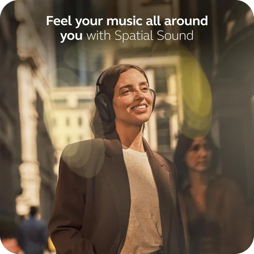 Vista 5 de Jabra Evolve3 85 - Auriculares inalámbricos Bluetooth con micrófono para el trabajo, USB-A, tecnología de llamada de voz AI, cancelación activa