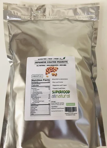 Vista 3 de 5 libras (80 oz) sabor original de cacahuetes recubiertos japoneses nueces