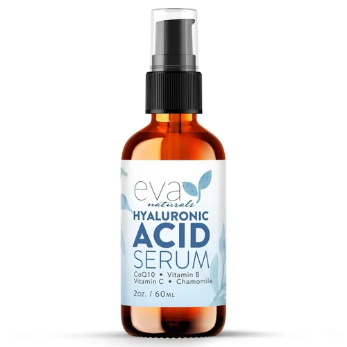 Vista 10 de Eva Naturals Ácido hialurónico + suero B5 para la cara – Suero facial ultra hidratante con vitamina C y B5 para hidratación profunda, tratamiento